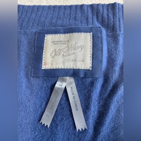 100% cashmere cachemire Cashmire blue medium Old Navy - Picture 3 of 5